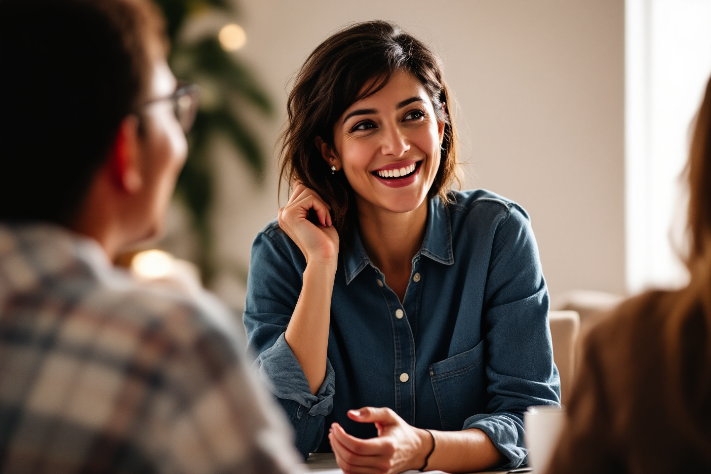 Members talking together during a session
